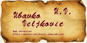 Ubavko Veljković vizit kartica